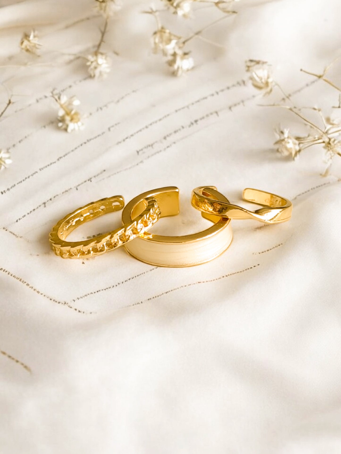 Power Of 3 Rose Gold Rings