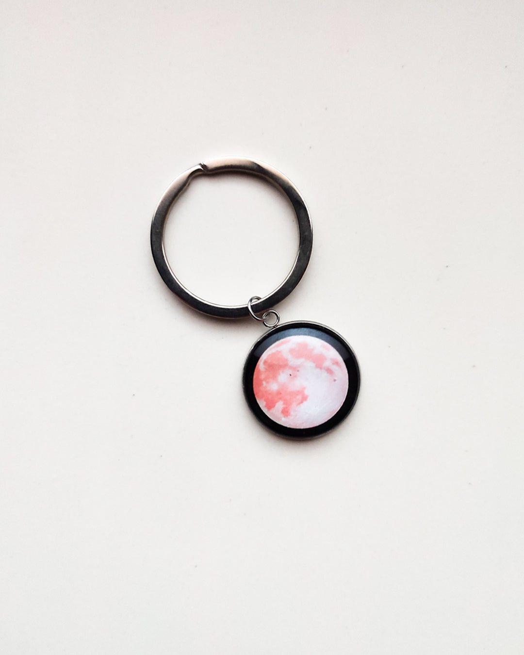 Pink Moon - Key Ring