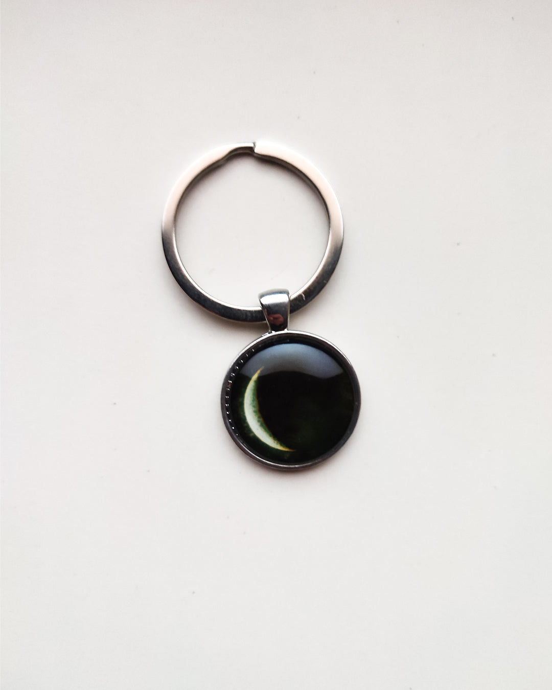 Waning Crescent Moon - Key Ring