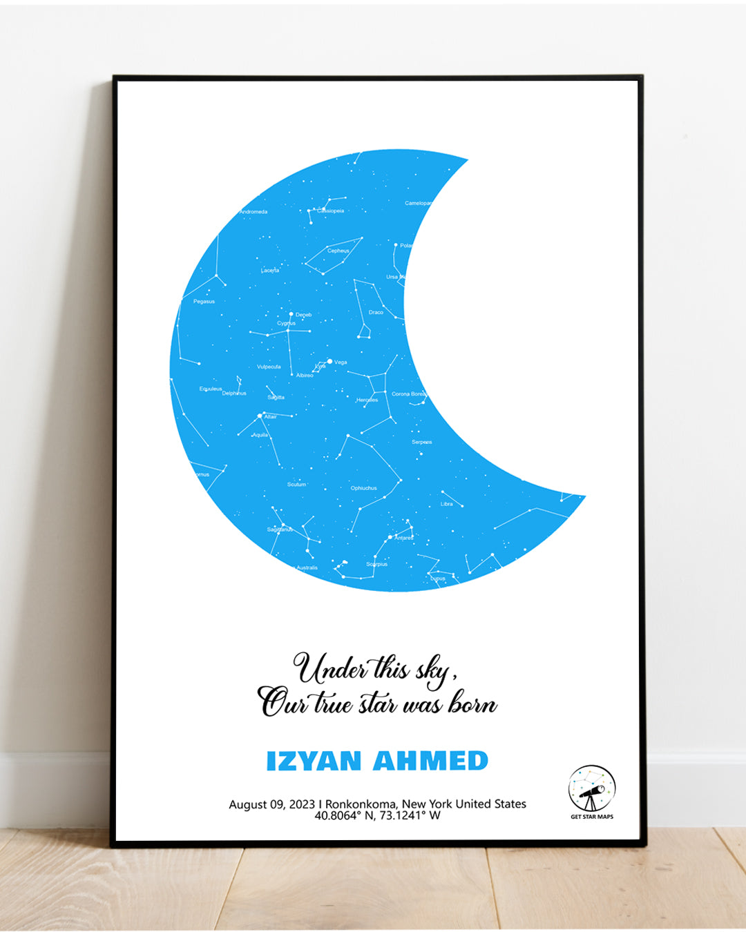 Crescent Shape Star Map