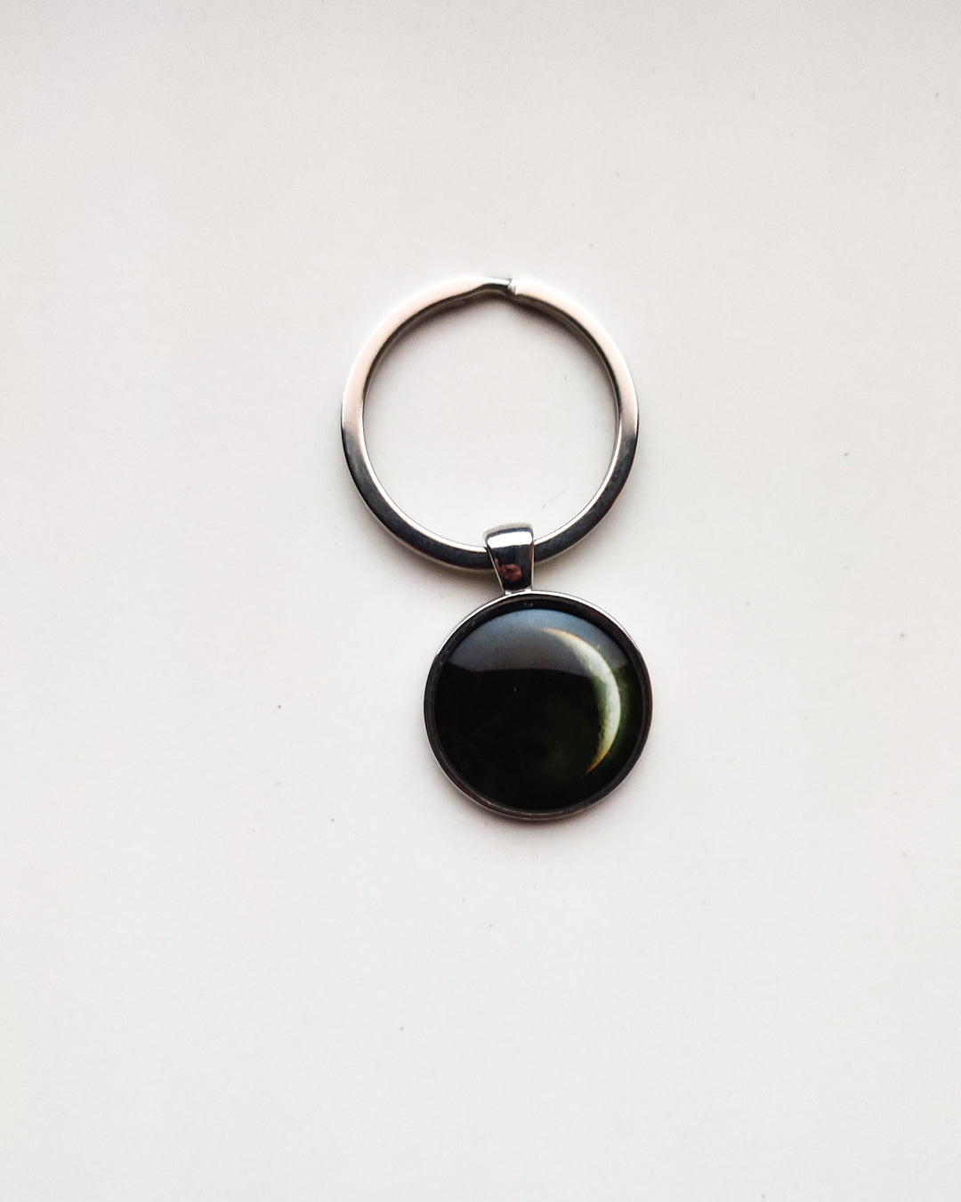 Waxing Crescent Moon - Key Ring