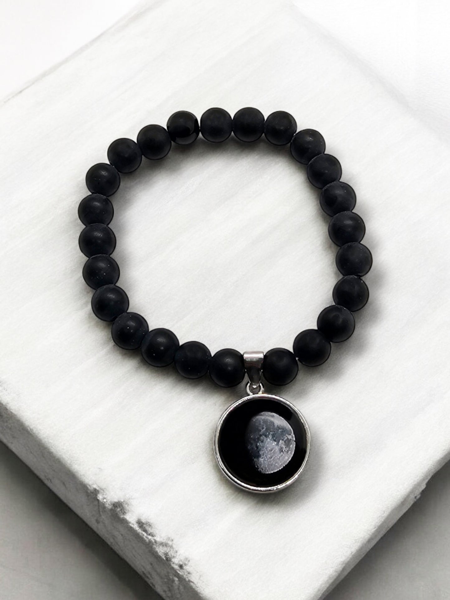 Waxing Gibbous - Black - Moon Glow Bracelet