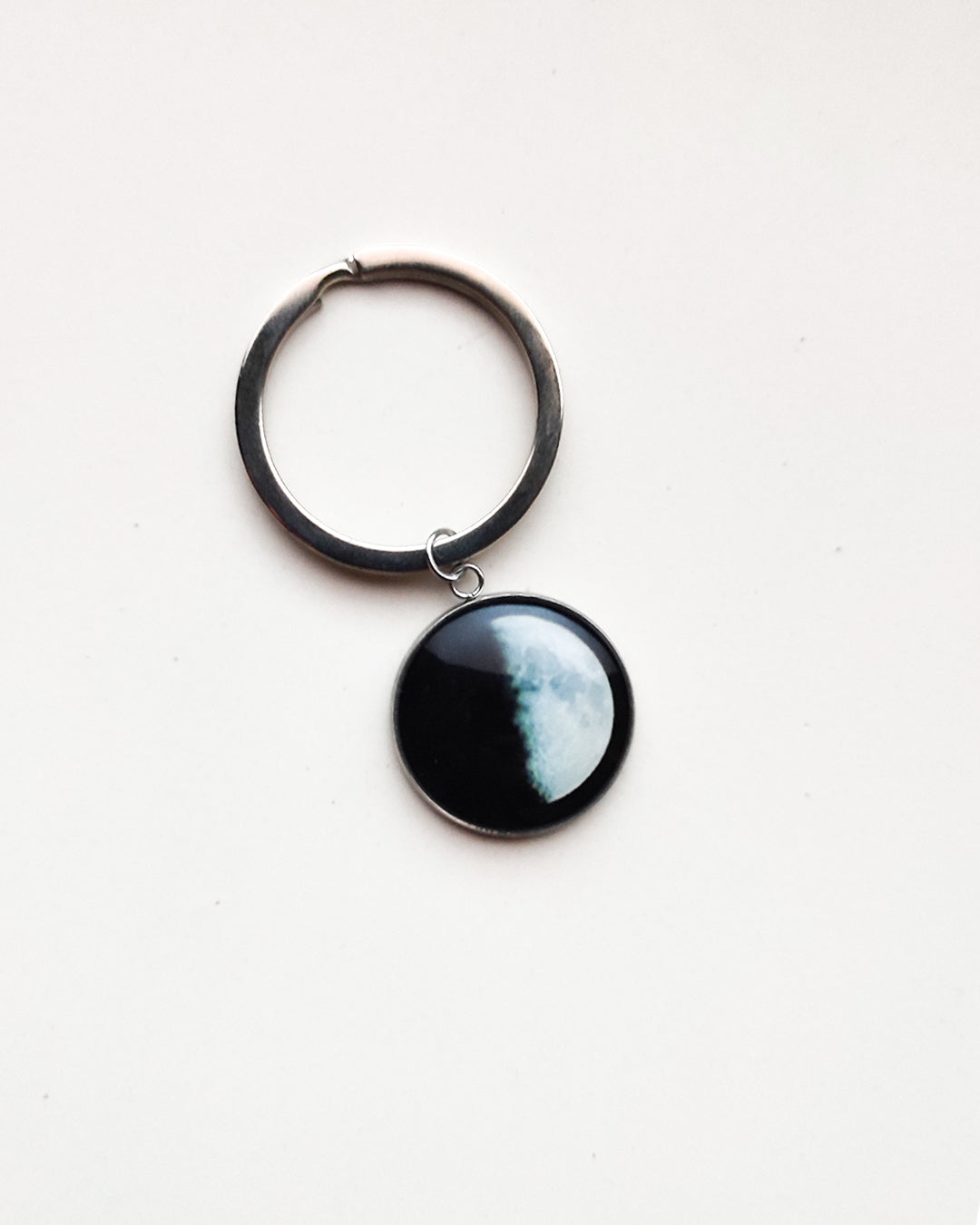 Waxing Quarter Moon - Key Ring