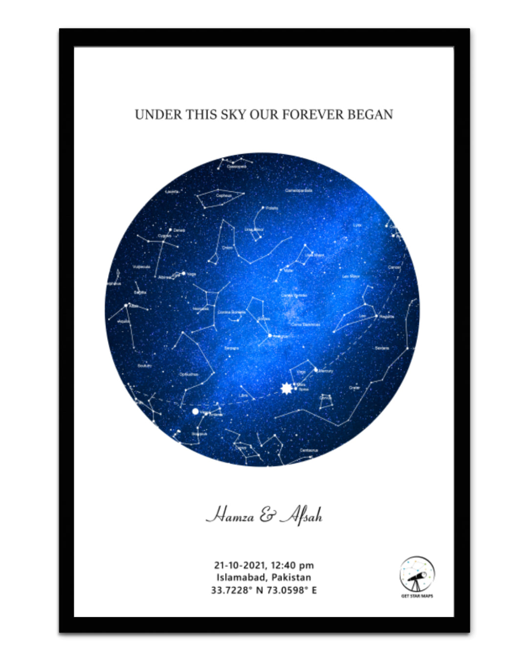 Blue Apollo Galaxy Star Map