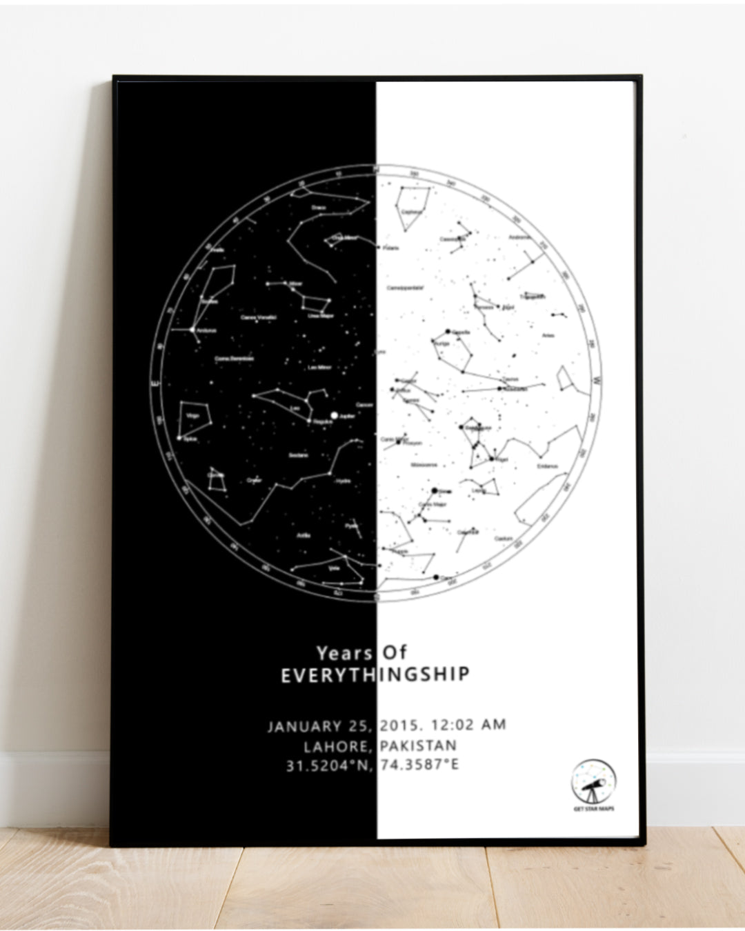 Half and Half Star Map