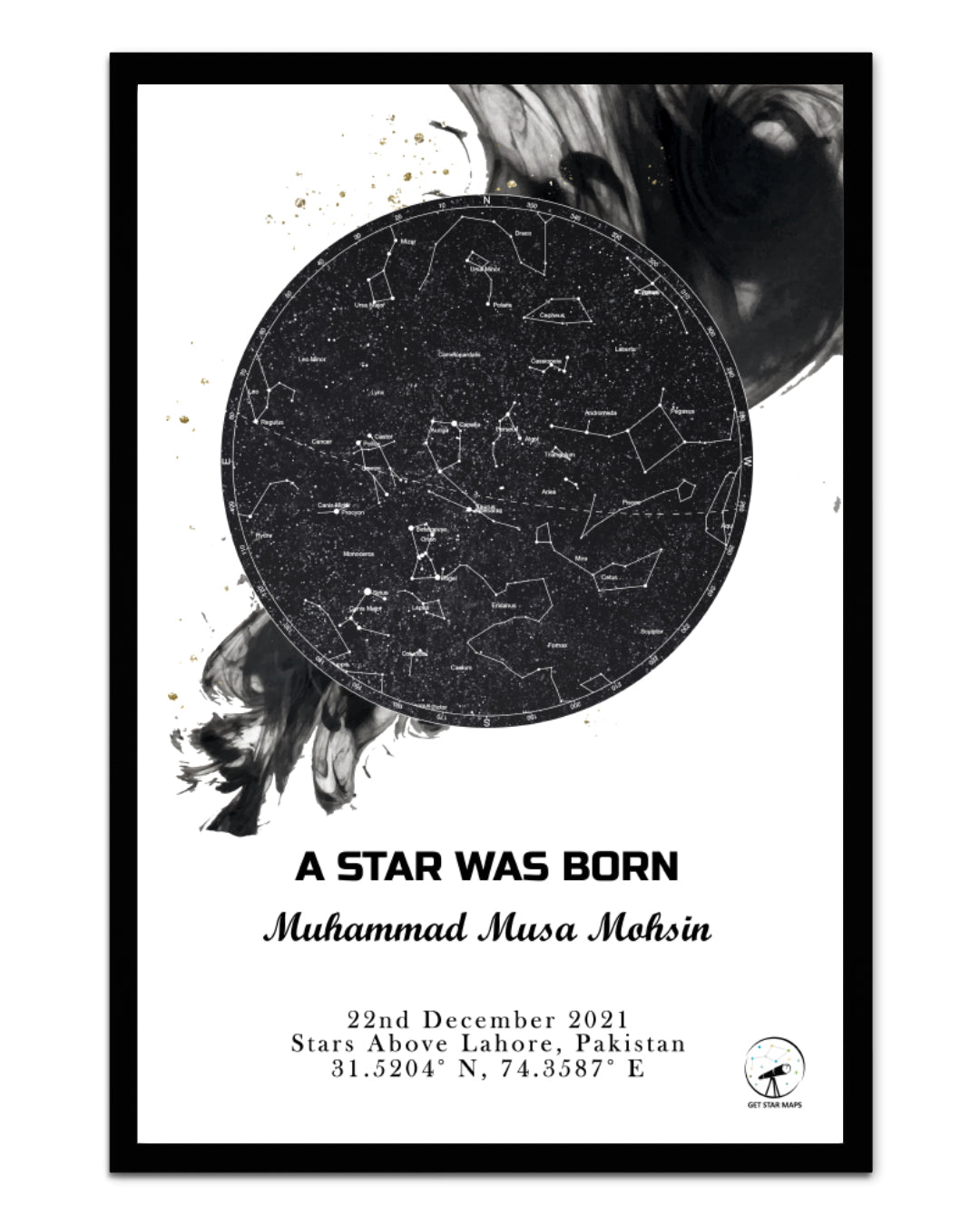 Dark Side of Galaxy Star Map