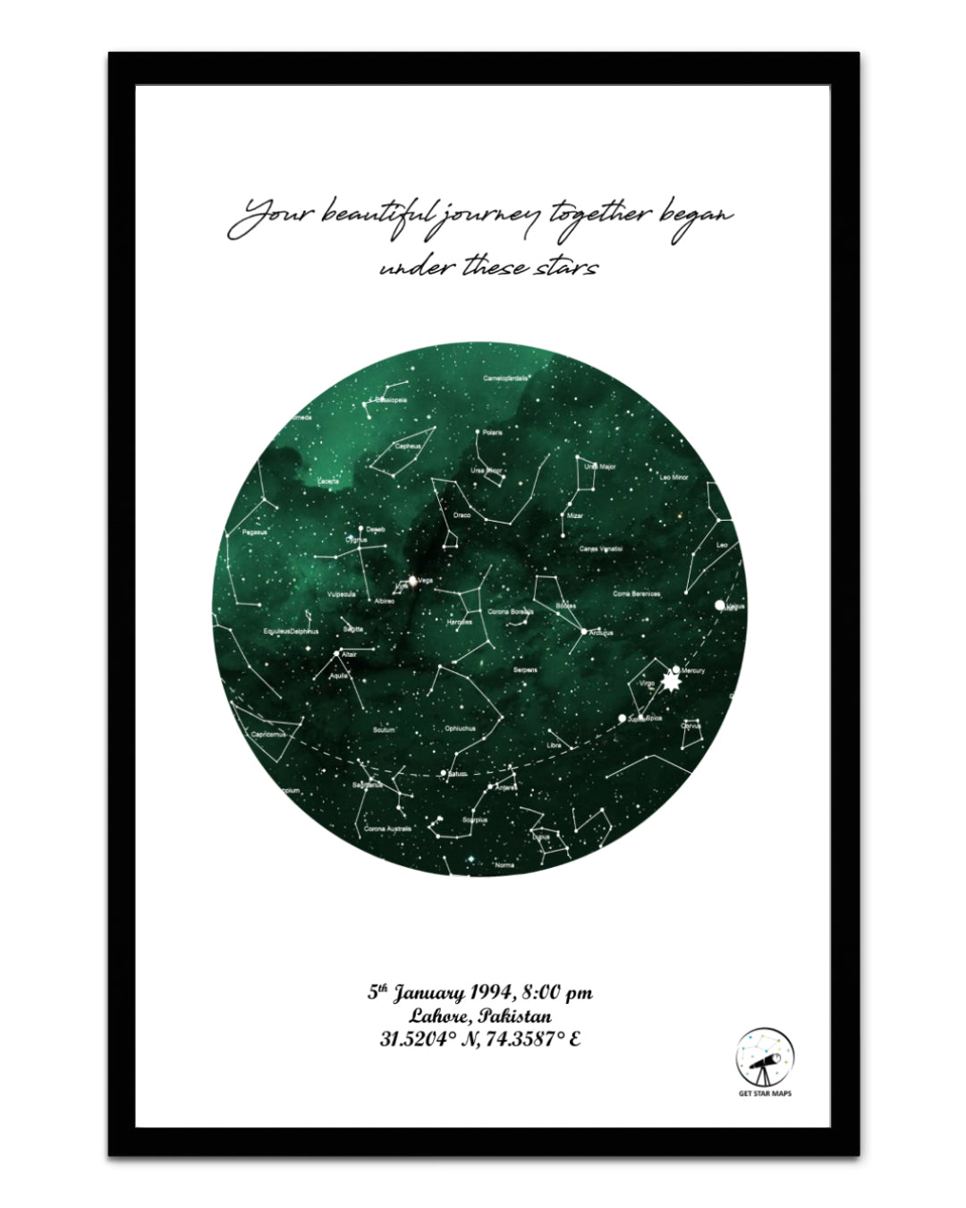 Green Galaxy Star Map