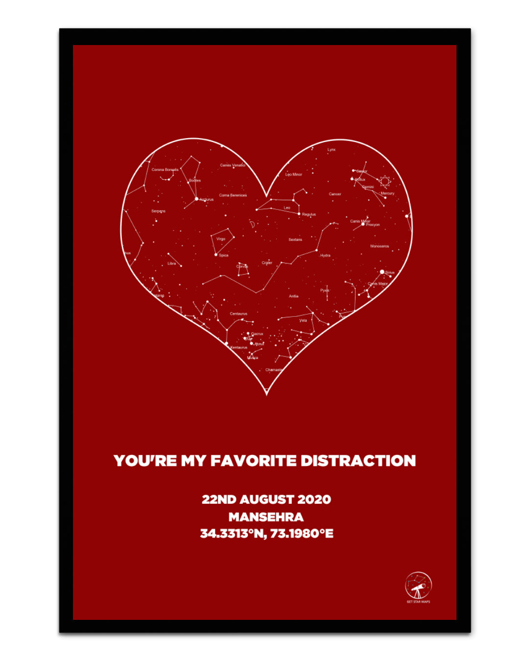 Red Heart Star Map