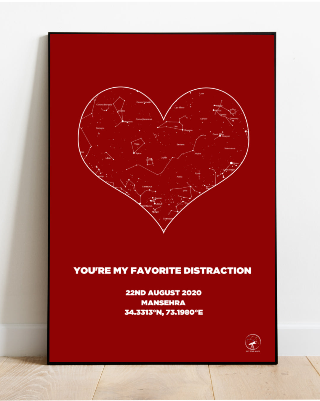 Red Heart Star Map