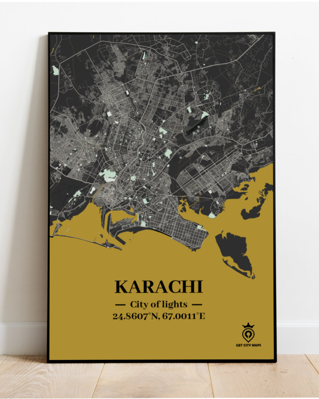 Karachi in Gold - City Map