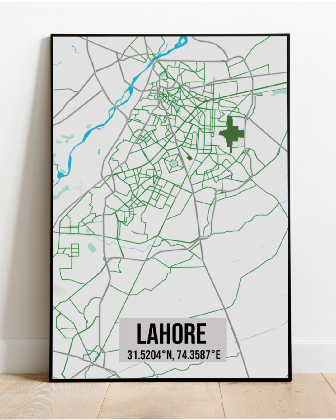 Lahore (White) - City Map