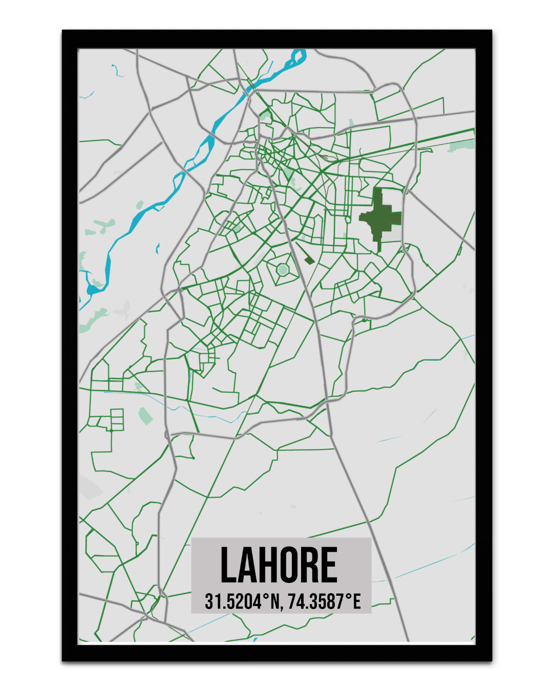 Lahore (White) - City Map