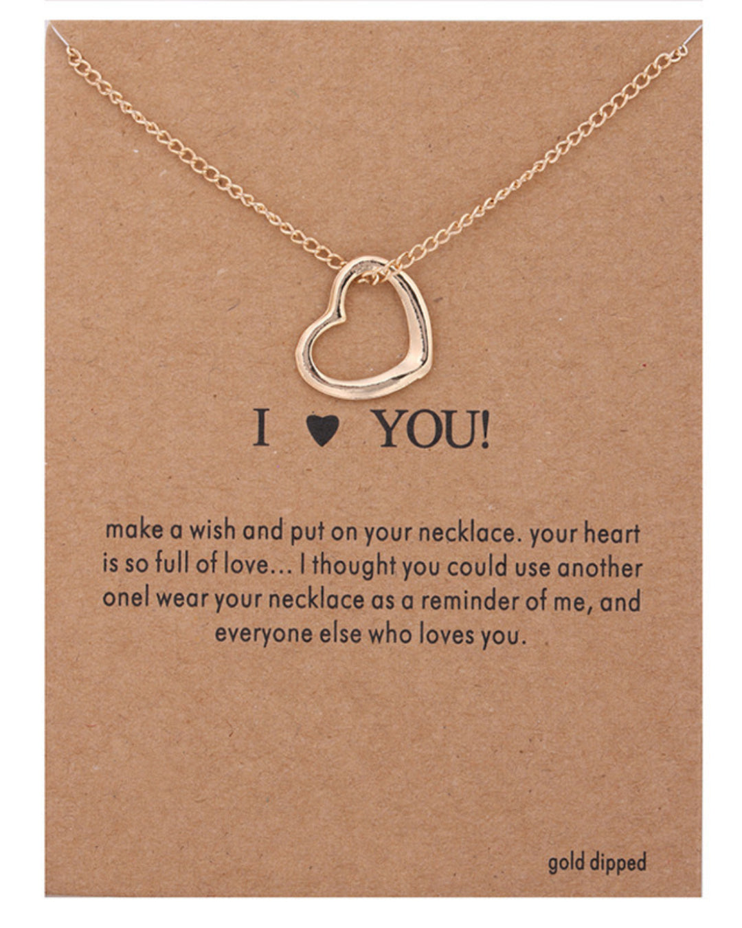 I Love You Make a Wish Pendant