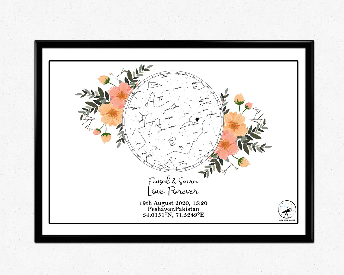 Floral Star Map