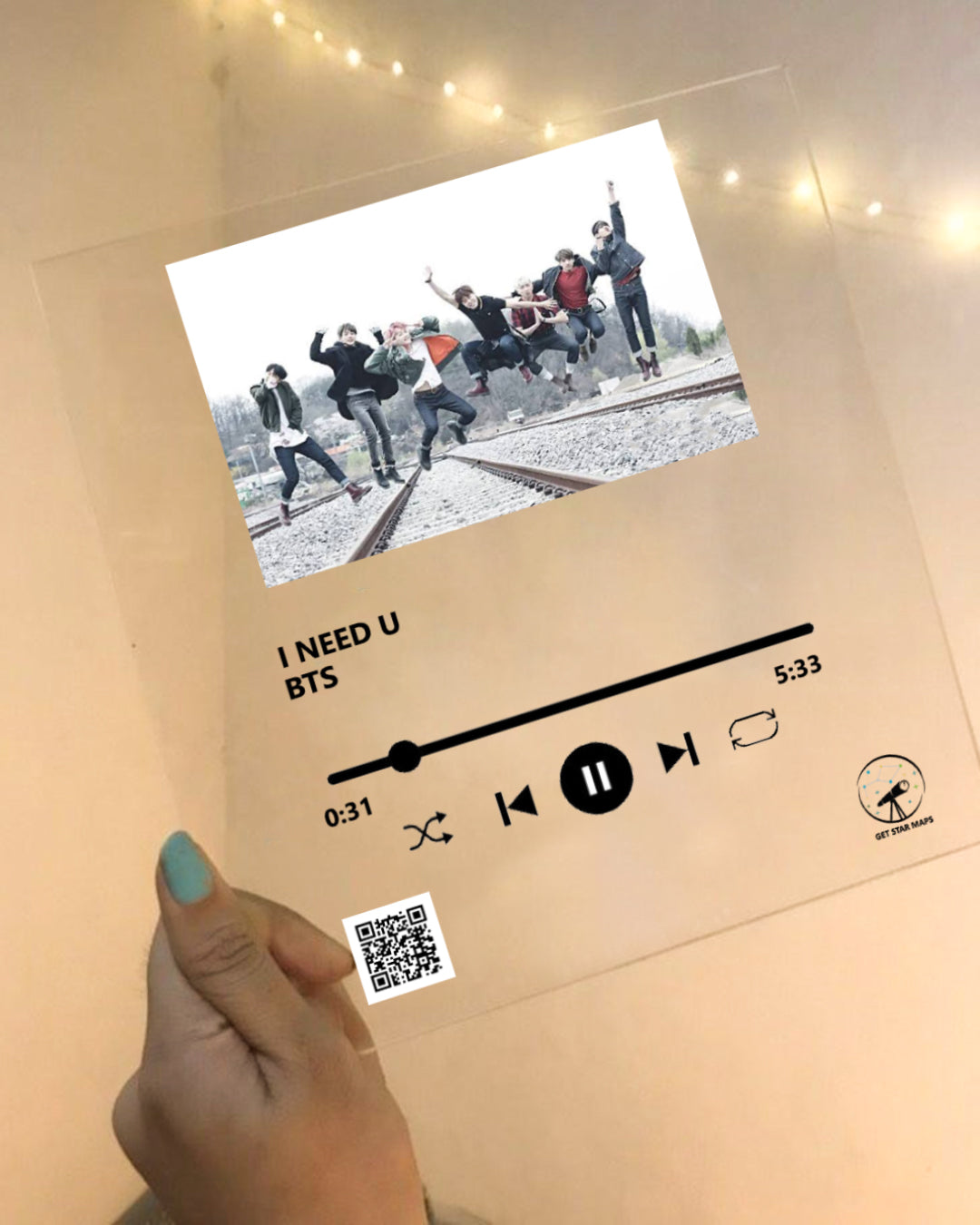 BTS Custom Music Plaque