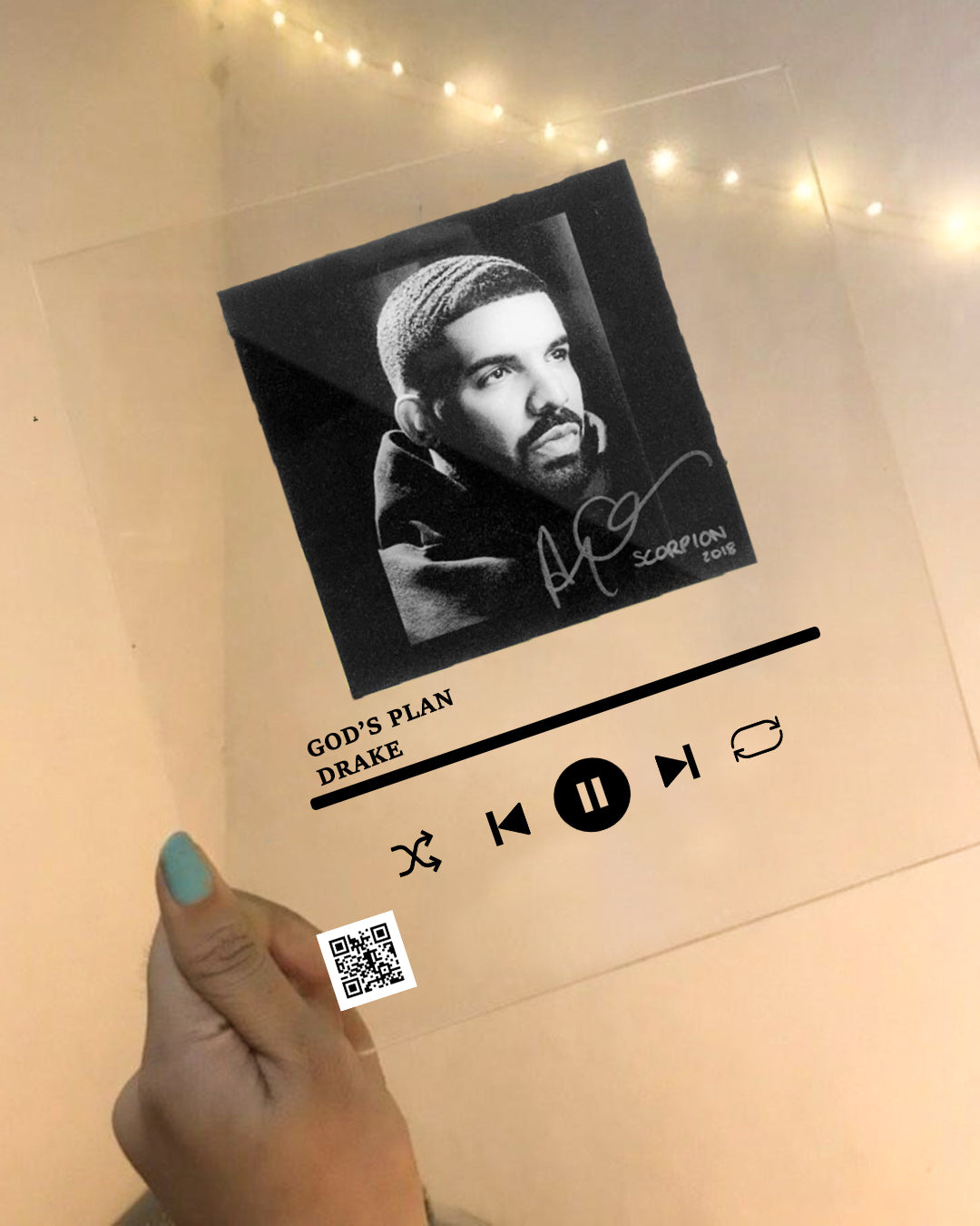 God's Plan By Drake Custom Music Plaque