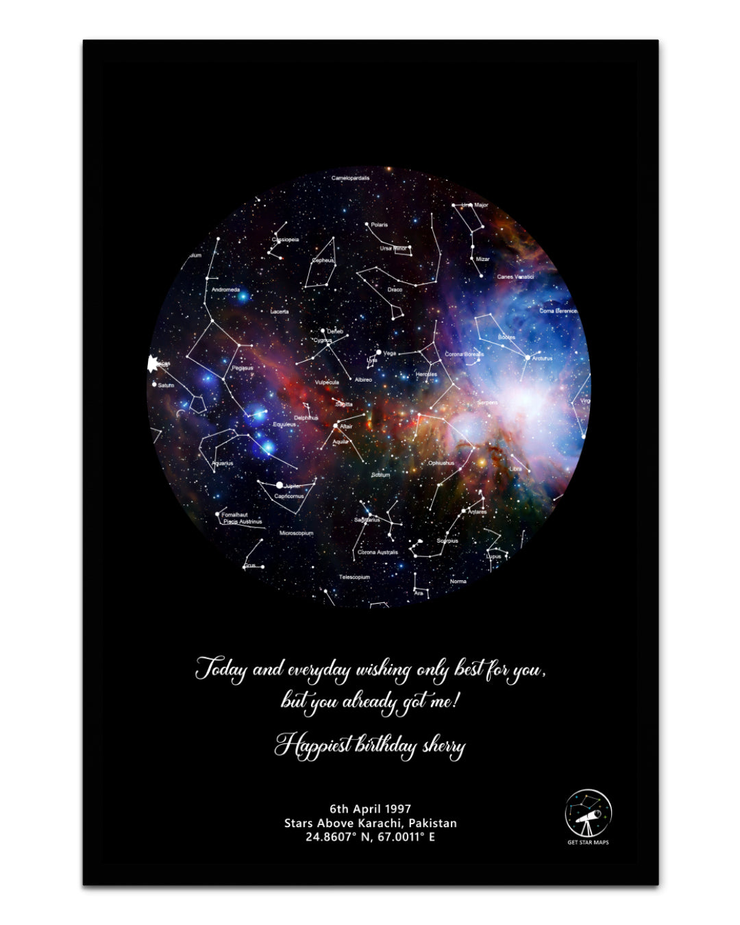 Andromeda Galaxy Star Map