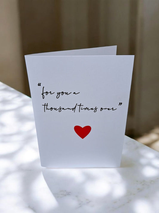 For You A Thousand Times