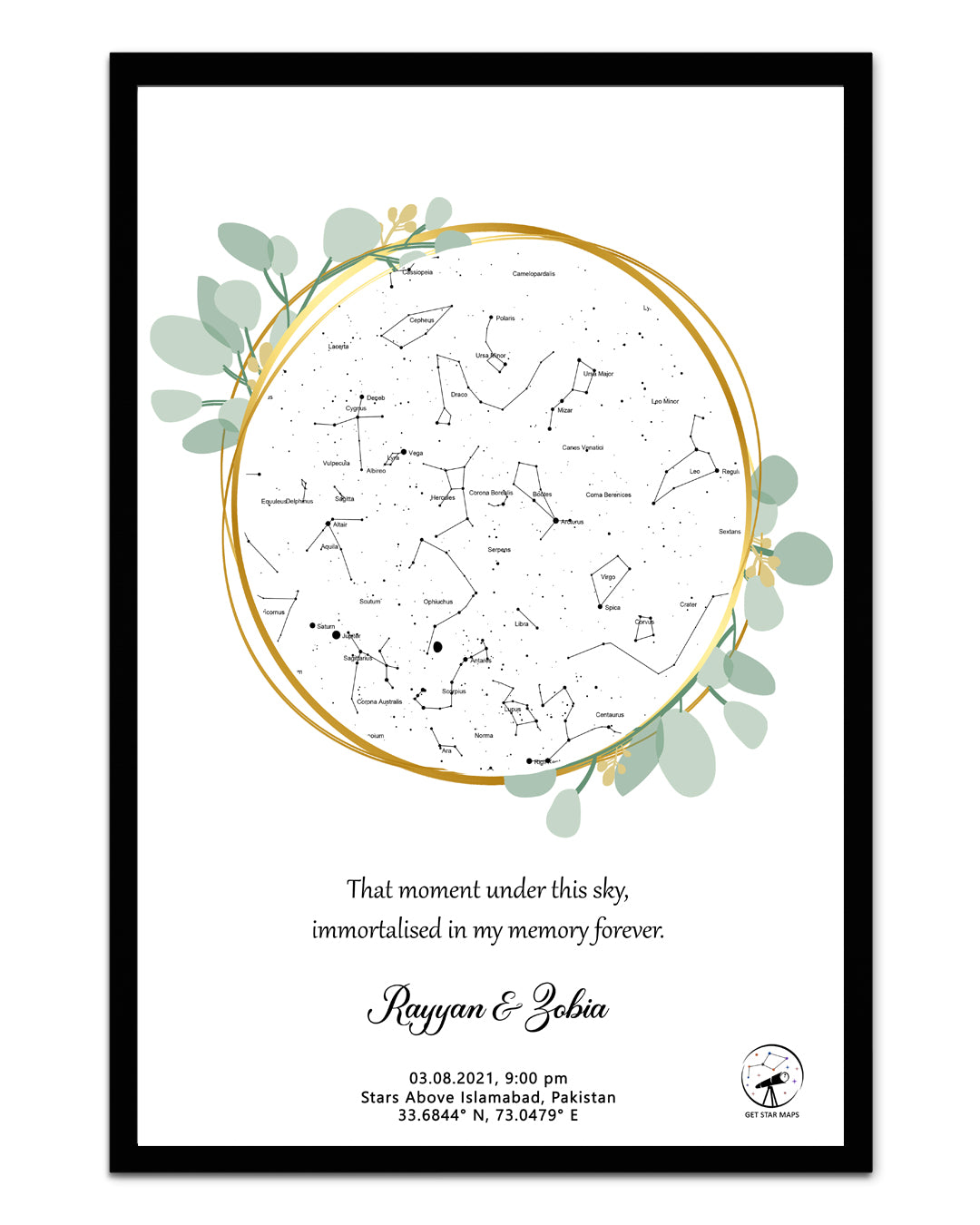 Floral Star Map