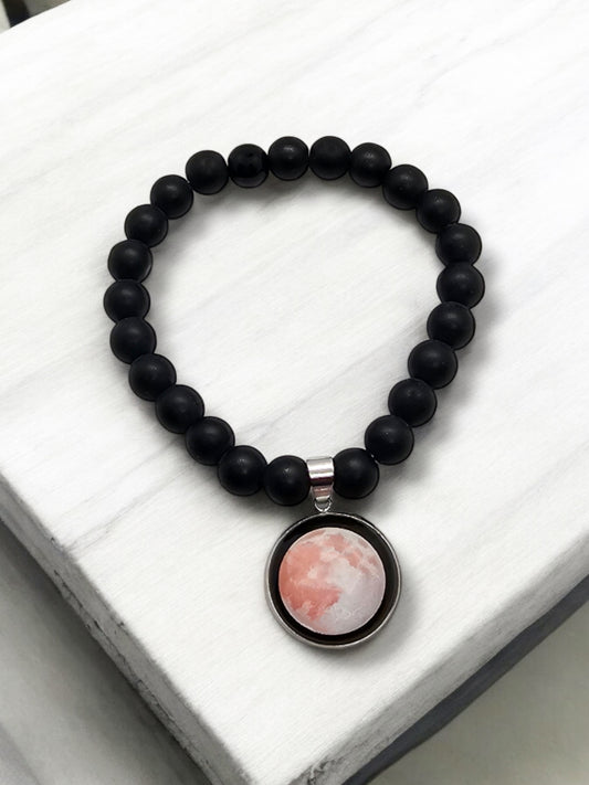 Pink Moon - Black - Moon Glow Bracelet