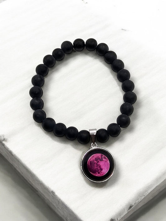 Purple Moon - Black - Moon Glow Bracelet