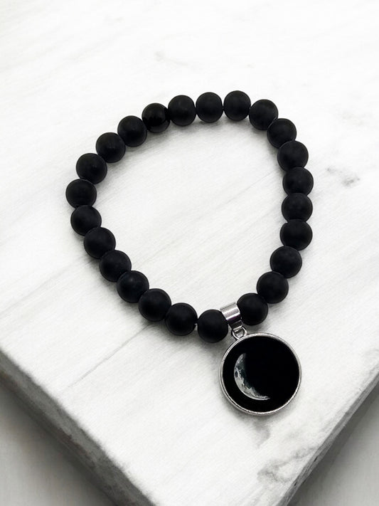 Waning Crescent - Black - Moon Glow Bracelet