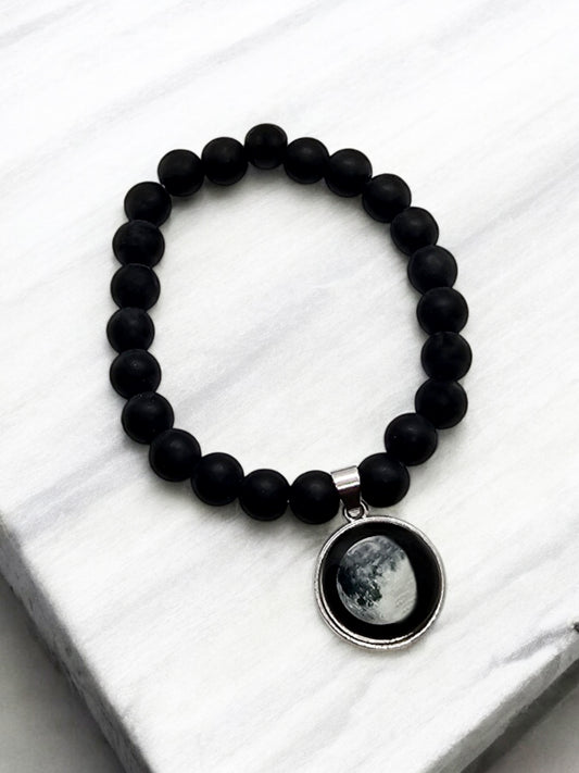 Waning Gibbous - Black - Moon Glow Bracelet